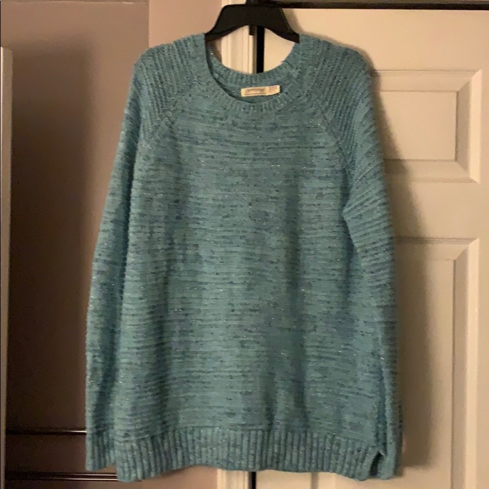 4/$20 Light teal sweater Faded Glory Size X Large